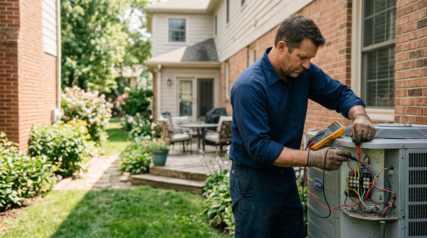 HVAC technician working near Chester, OK